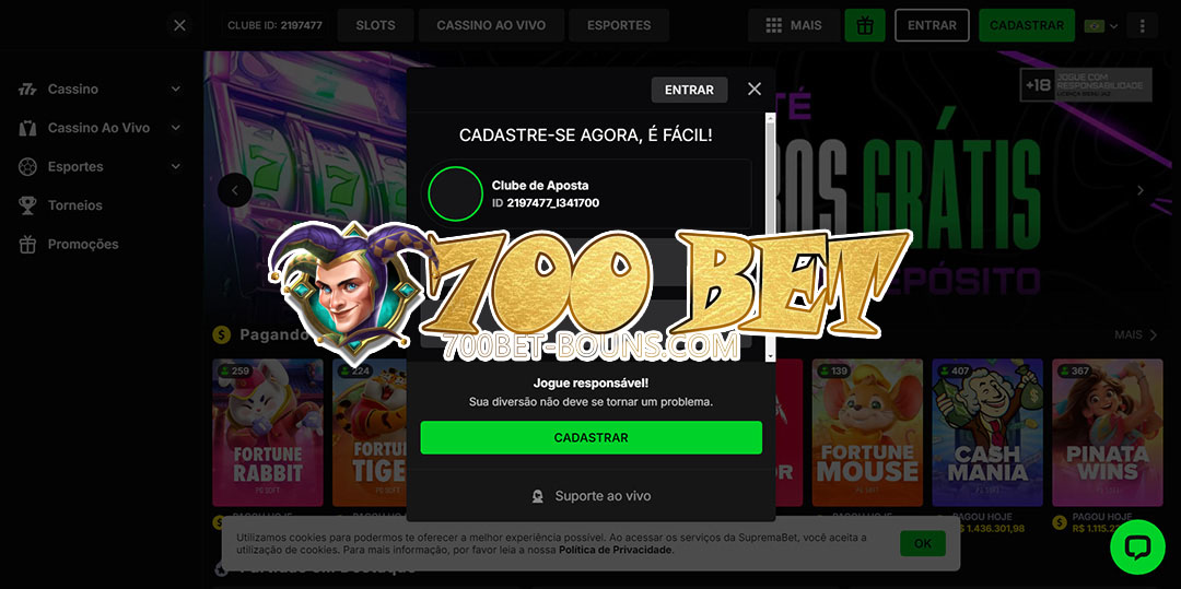 700 bet registrar